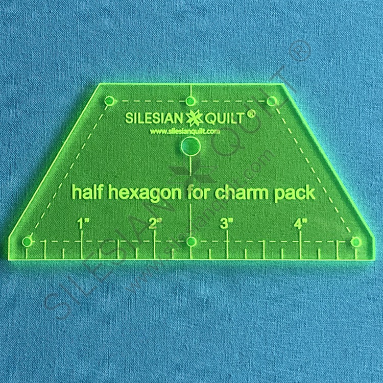 Halbhexagon für Charm Pack